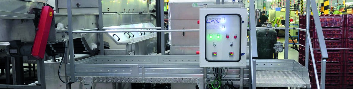 Lutte contre les monilioses sur pêche - Une machine de douchage en ligne à l'eau chaude Lutte contre les monilioses sur pêche - Une machine de douchage en ligne à l'eau chaude