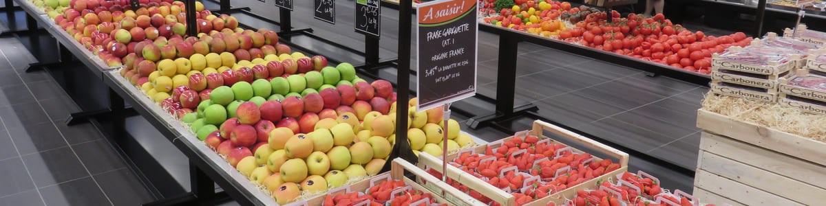 Solutions d'agencement fruits et légumes - Points de vente et focus Innovation variétale Pomme Solutions d'agencement fruits et légumes - Points de vente et focus Innovation variétale Pomme