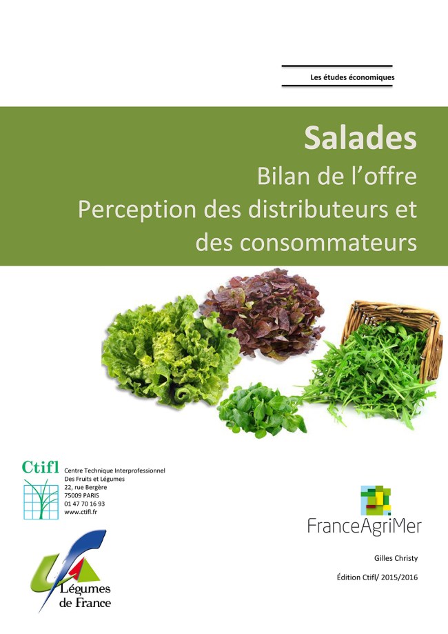 Salades : bilan de l'offre, perception des distributeurs et des consommateurs Salades : bilan de l'offre, perception des distributeurs et des consommateurs