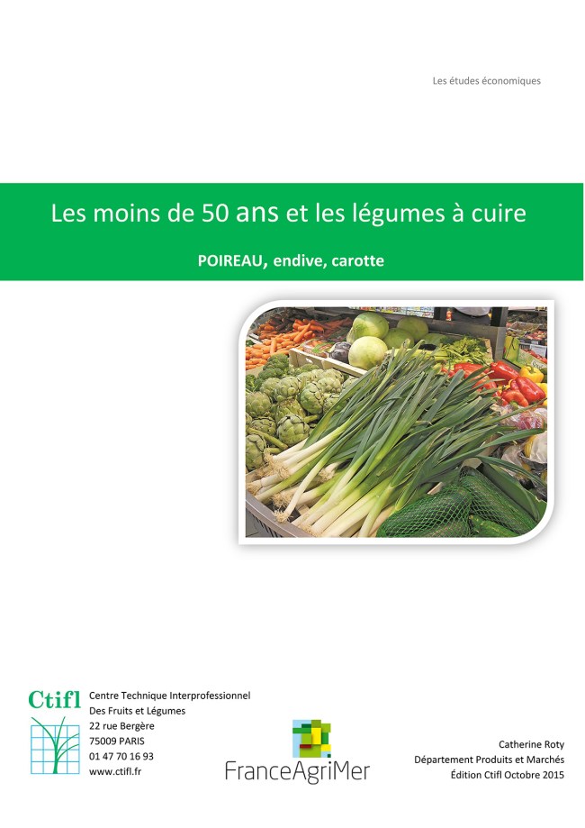 Les moins de 50 ans et les légumes à cuire : poireau, endive, carotte