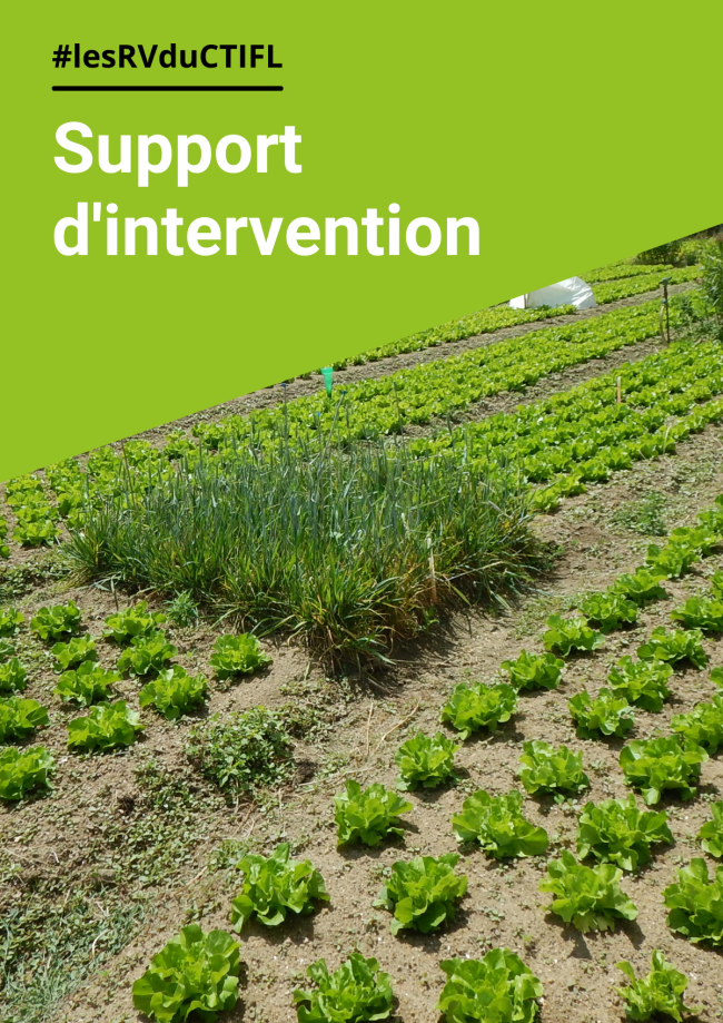 Démarche de changement de pratiques dans le cadre de DEPHY FERME en légumes : méthodologie d'approche, changements opérés et résultats obtenus Démarche de changement de pratiques dans le cadre de DEPHY FERME en légumes : méthodologie d'approche, changements opérés et résultats obtenus