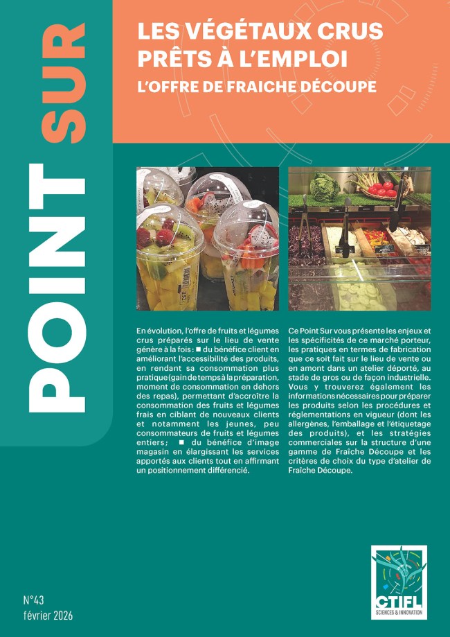 Les végétaux crus prêts à l'emploi, l'offre de fraîche découpe