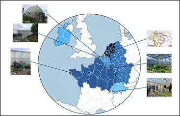 Figure 7 : Localisation des sites pilotes du projet RE-Greenhouse