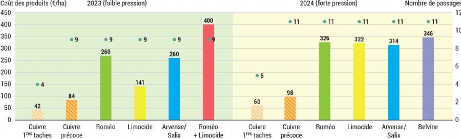 Figure 8 : bilan économique du mildiou
