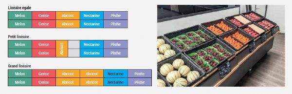 figure 1 Offre proposée selon les trois modalités de linéaire